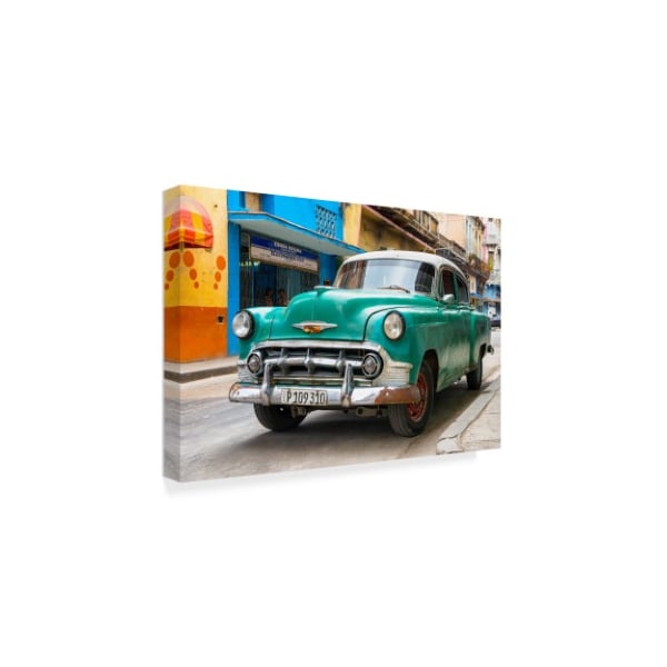 Philippe Hugonnard 'Green Classic Car' Canvas Art,16x24